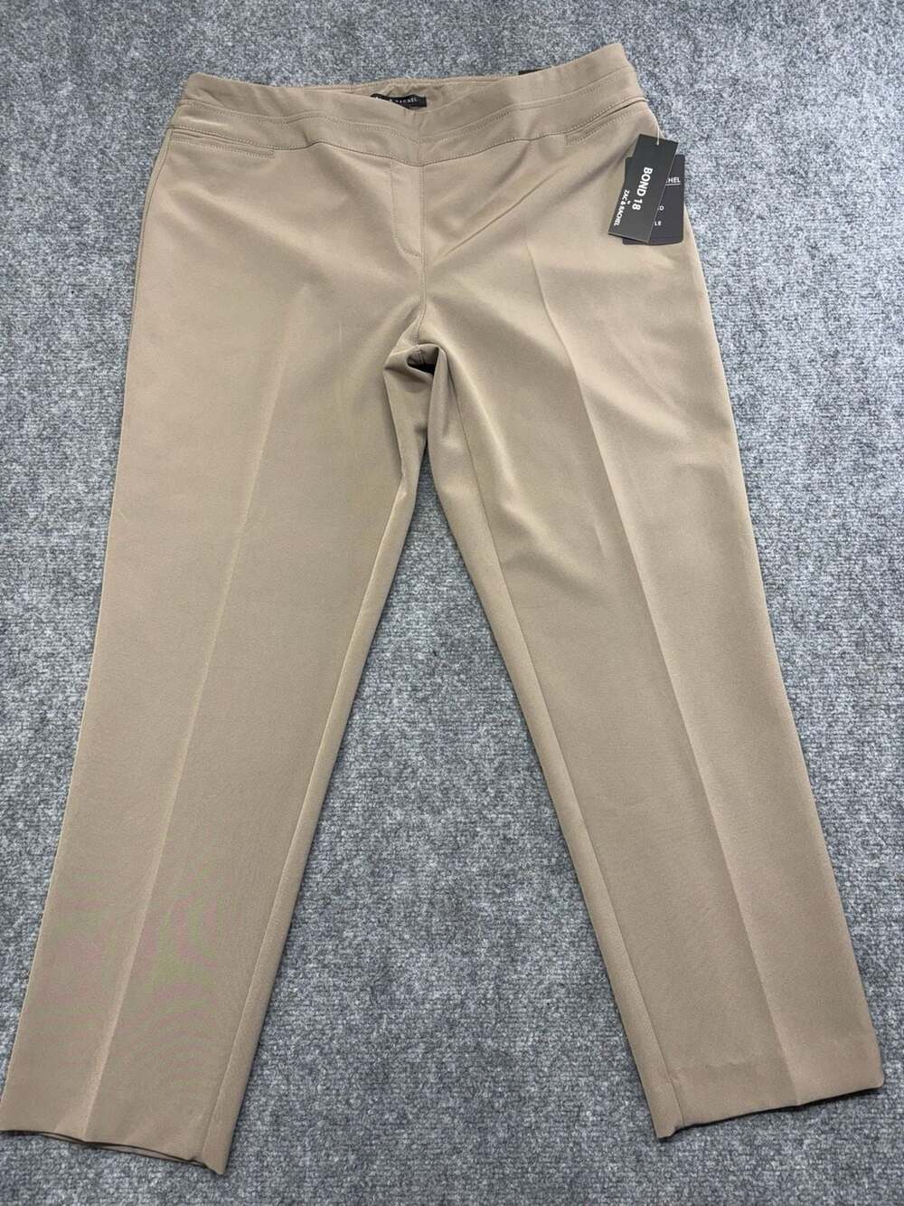 Zac & Rachel taupe-tan Slim Ankle Dress Pants Women’s Size 14 Stretch Career NWT